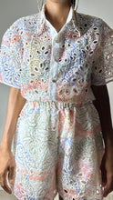 Load image into Gallery viewer, In the Mix Eyelet Tropical Print Short Set