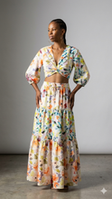 Load image into Gallery viewer, The Riviera Multicolor Floral Print Skirt Set