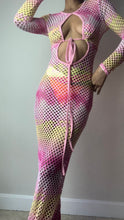 Load image into Gallery viewer, Pink Multi Mesh Maxi Cover Up