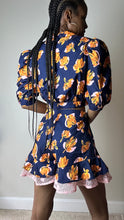 Load image into Gallery viewer, Navy Floral Print Short Set