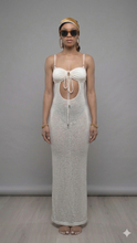 Load image into Gallery viewer, Bad Beach White Knit Cutout Coverup Maxi Dress