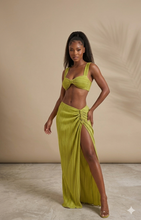 Load image into Gallery viewer, Eve Olive Green Skirt Set