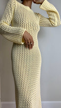 Load image into Gallery viewer, Mellow Open Back Crochet Maxi Dress
