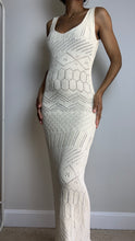 Load image into Gallery viewer, Tulum Crochet Knit Tassel Hem Maxi Dress