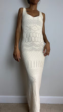 Load image into Gallery viewer, Tulum Crochet Knit Tassel Hem Maxi Dress