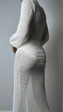 Load image into Gallery viewer, Fly Me Out Cream Crochet Maxi Dress