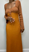 Load image into Gallery viewer, Two Tone Rust Maxi Dress