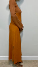 Load image into Gallery viewer, Two Tone Rust Maxi Dress