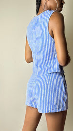Load image into Gallery viewer, Americana Striped Denim Short Set
