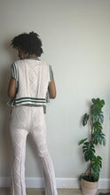 Load image into Gallery viewer, Varsity Cable Knit Sweater Pant Set
