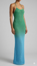 Load image into Gallery viewer, Ariel Ombre Crochet Mermaid Maxi Dress

