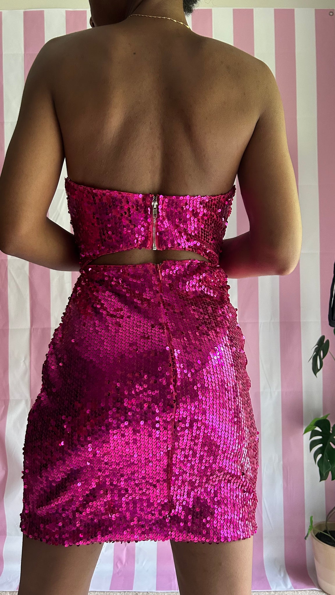 pink sequin disco dress Disco Darling Sequin Mini Dress Plum