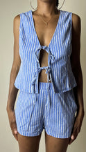 Load image into Gallery viewer, Americana Striped Denim Short Set
