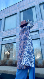Load image into Gallery viewer, Floral Two Tone Trench Coat
