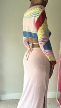 Load image into Gallery viewer, Live In Color Striped Cropped Crochet Sweater

