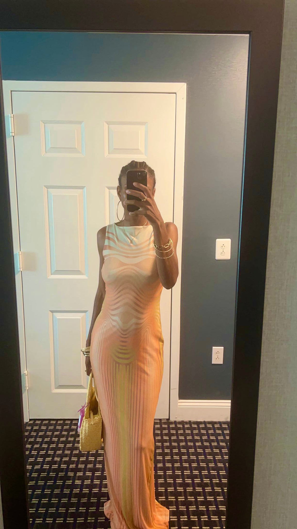 orange bodycon maxi dress Womens Summer Casual Slip Dresses Spaghetti Strap Bodycon Maxi Dress Orange Color XXL