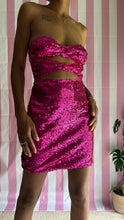 Load image into Gallery viewer, Pretty At The Disco Pink Sequin Mini Dress
