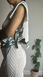 Load image into Gallery viewer, Varsity Cable Knit Sweater Pant Set
