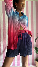 Load image into Gallery viewer, Cotton Candy Multicolor Ombre Plisse Short Set
