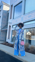 Load image into Gallery viewer, Floral Two Tone Trench Coat
