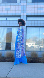 Load image into Gallery viewer, Floral Two Tone Trench Coat

