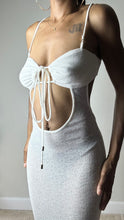 Load image into Gallery viewer, Bad Beach White Knit Cutout Coverup Maxi Dress
