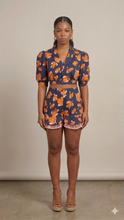 Load image into Gallery viewer, Navy Floral Print Short Set
