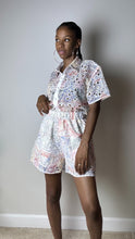Load image into Gallery viewer, In the Mix Eyelet Tropical Print Short Set
