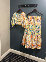Load image into Gallery viewer, The Riviera Multicolor Floral Print Skirt Set
