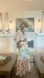 Load image into Gallery viewer, The Riviera Multicolor Floral Print Skirt Set
