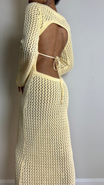 Load image into Gallery viewer, Mellow Open Back Crochet Maxi Dress

