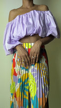 Load image into Gallery viewer, Lavender Off the Shoulder Crop Top

