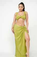 Load image into Gallery viewer, Eve Olive Green Skirt Set
