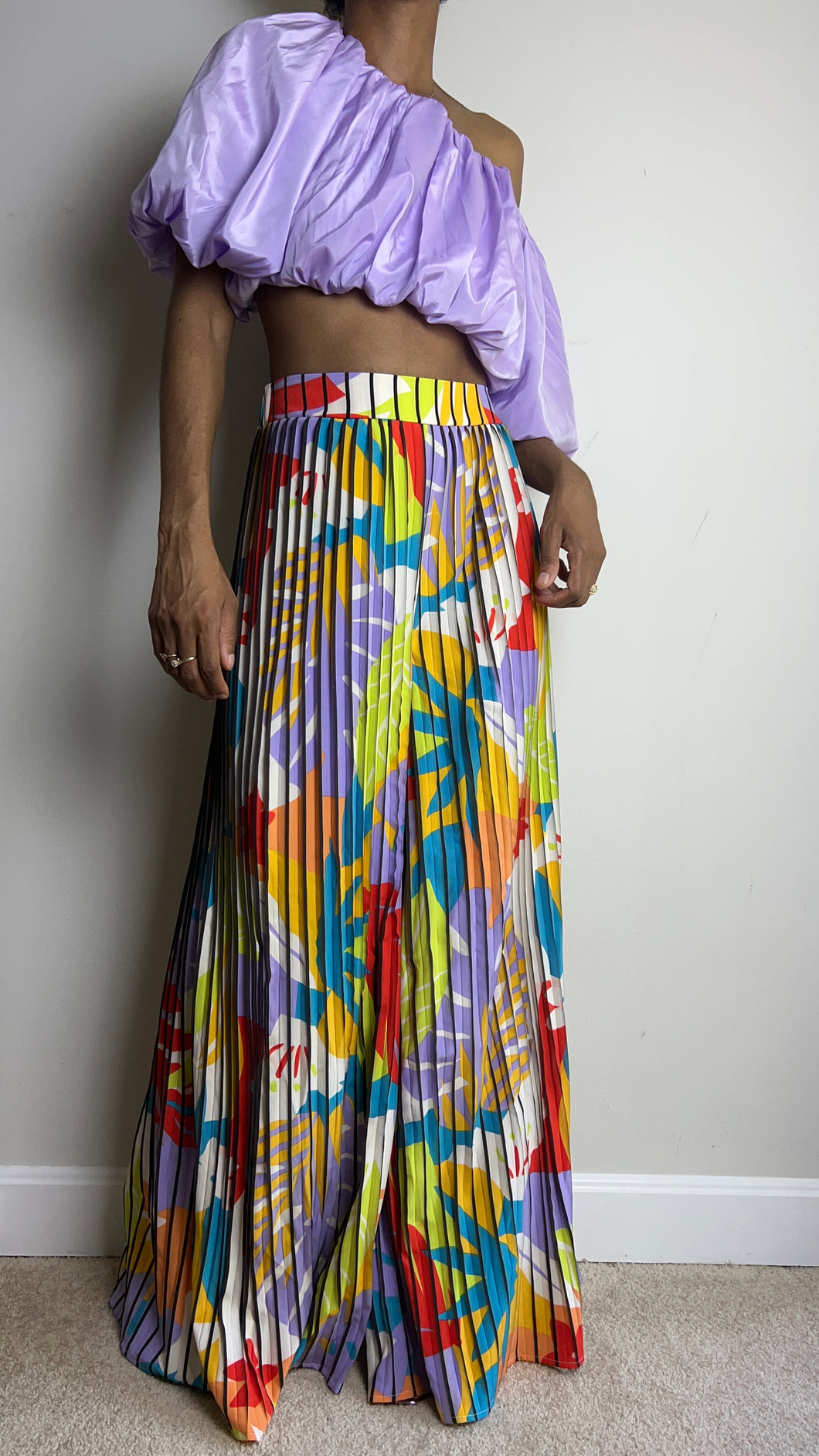 In The Tropics Pleated Wide Leg Pants