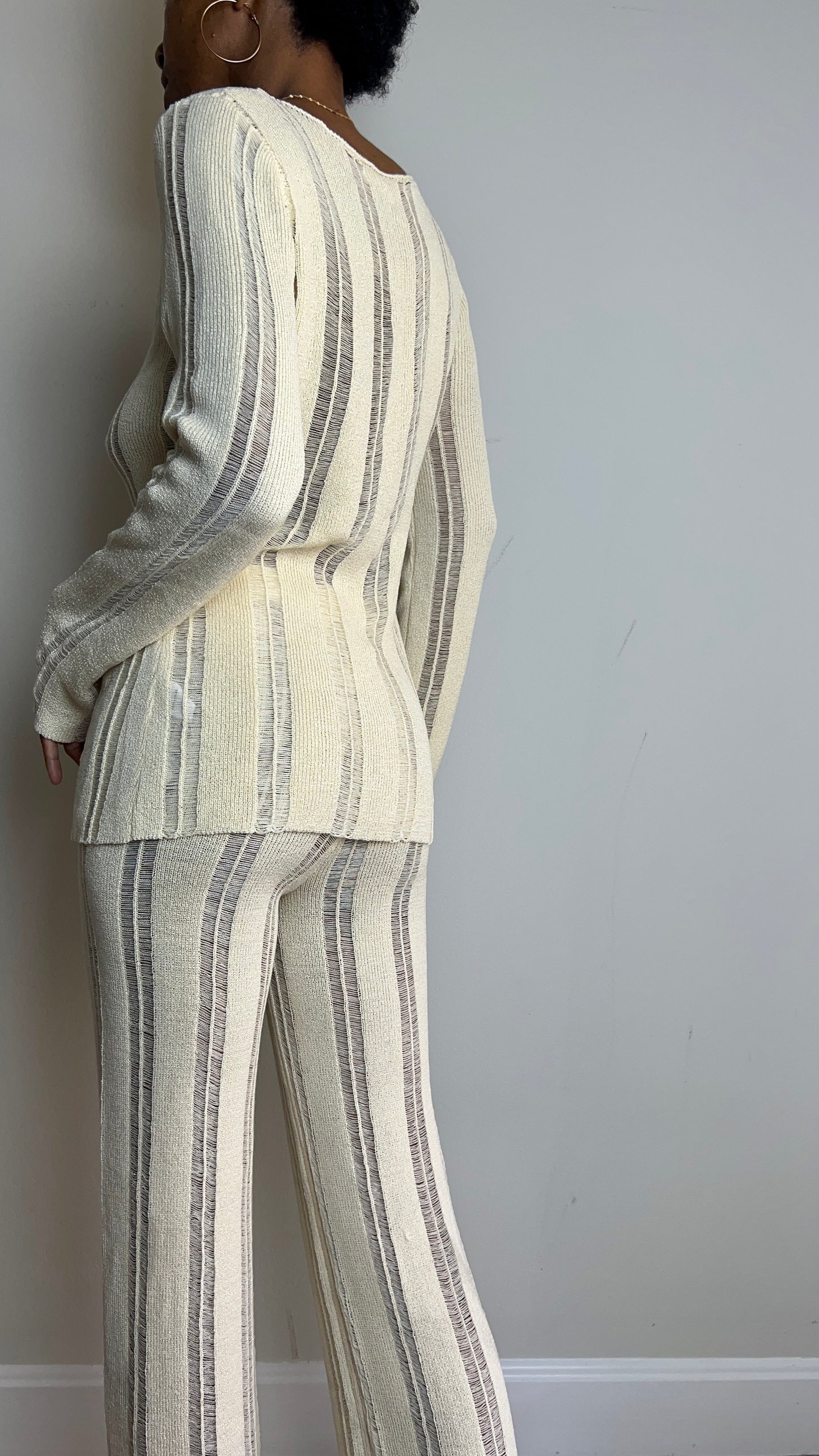 Resort Vibes Ladder Knit Pant Set