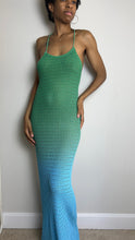 Load image into Gallery viewer, Ariel Ombre Crochet Mermaid Maxi Dress
