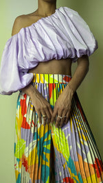 Load image into Gallery viewer, Lavender Off the Shoulder Crop Top
