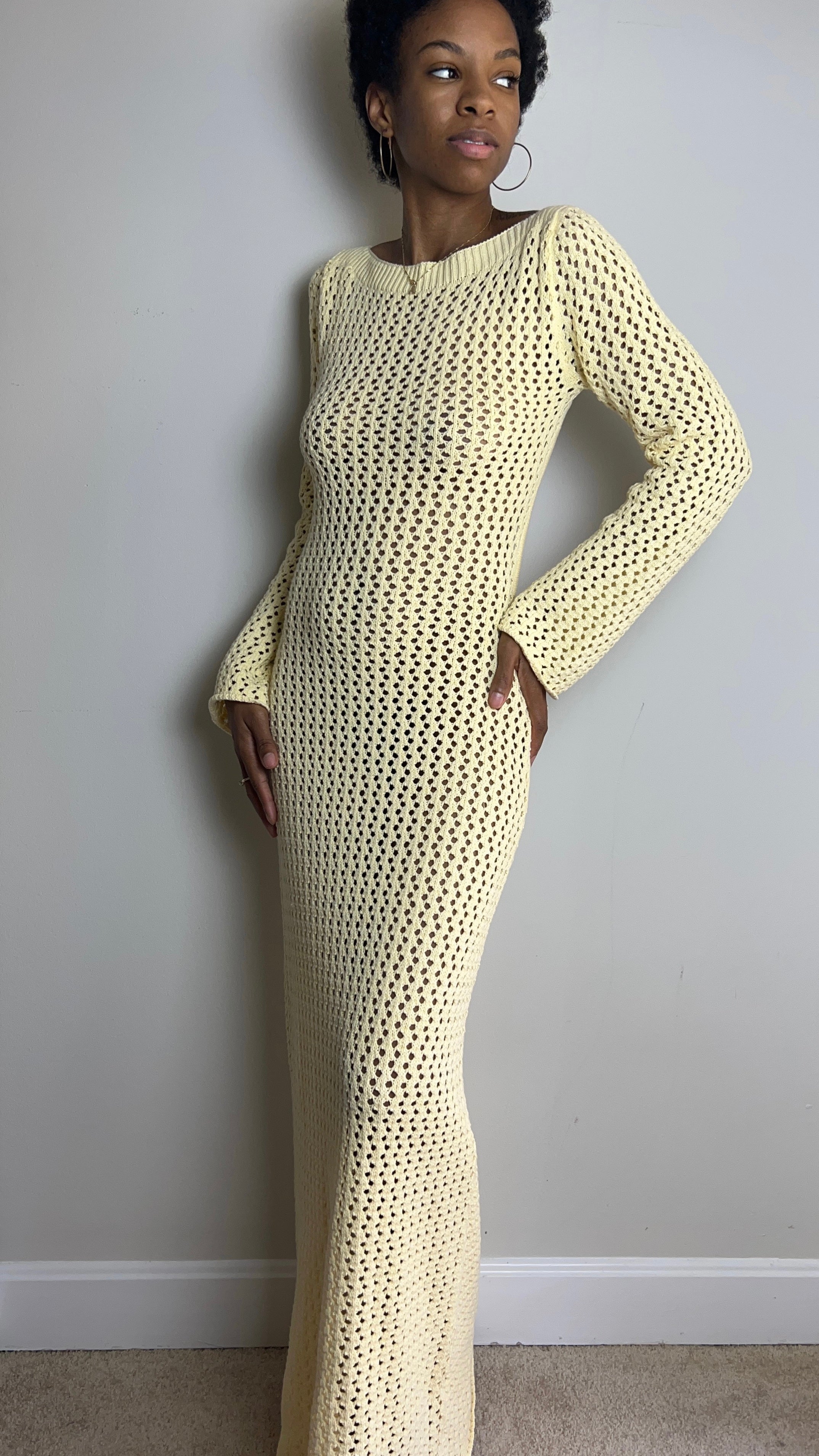Mellow Open Back Crochet Maxi Dress TxC Clothing Mellow Open Back Crochet Maxi Dress TxC Clothing