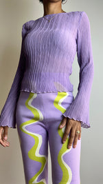 Load image into Gallery viewer, Right Through Me Purple Sheer Top
