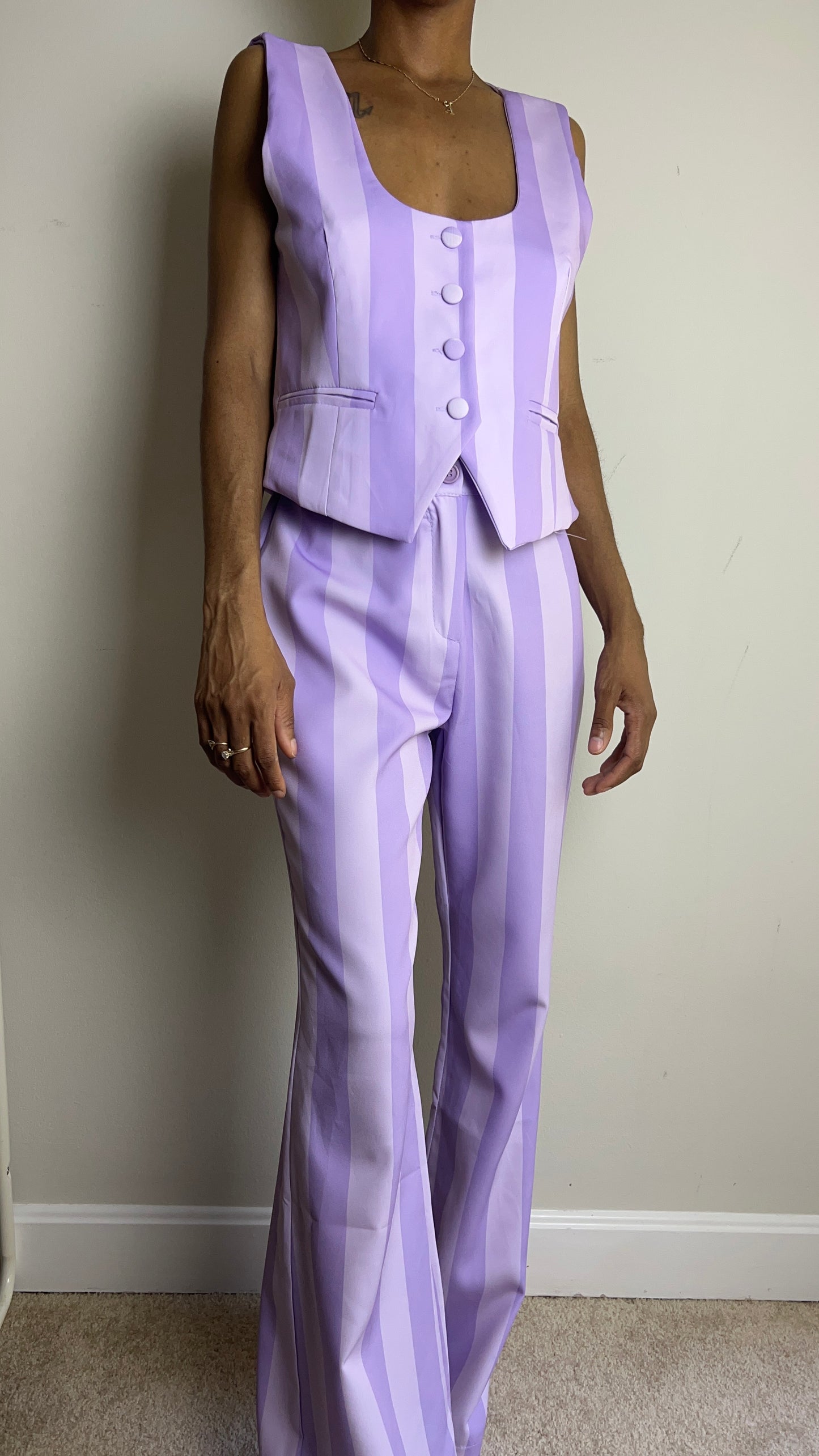 Lavender Haze Striped Pants