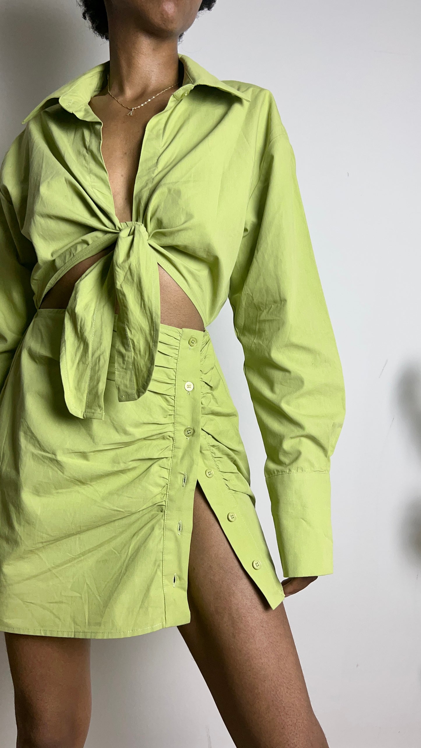 The Perfect Matcha Cutout Mini Dress