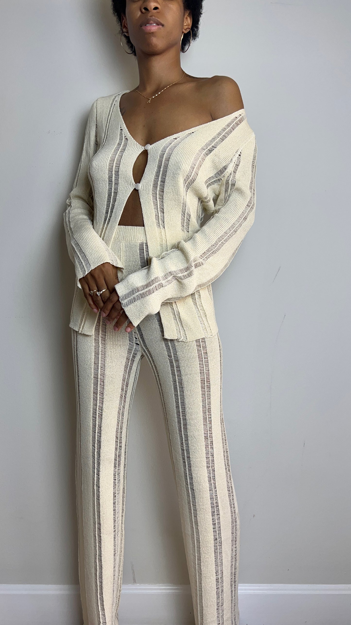 Resort Vibes Ladder Knit Pant Set