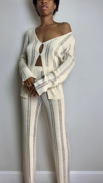Load image into Gallery viewer, Resort Vibes Ladder Knit Pant Set
