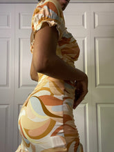 Load image into Gallery viewer, Autumn Ruffle Multicolor Mini Dress

