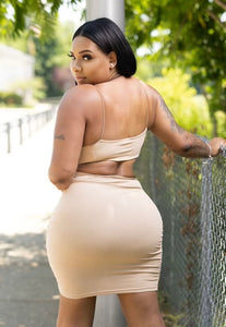 Two Nude Cutout Dress | Sand/Cream