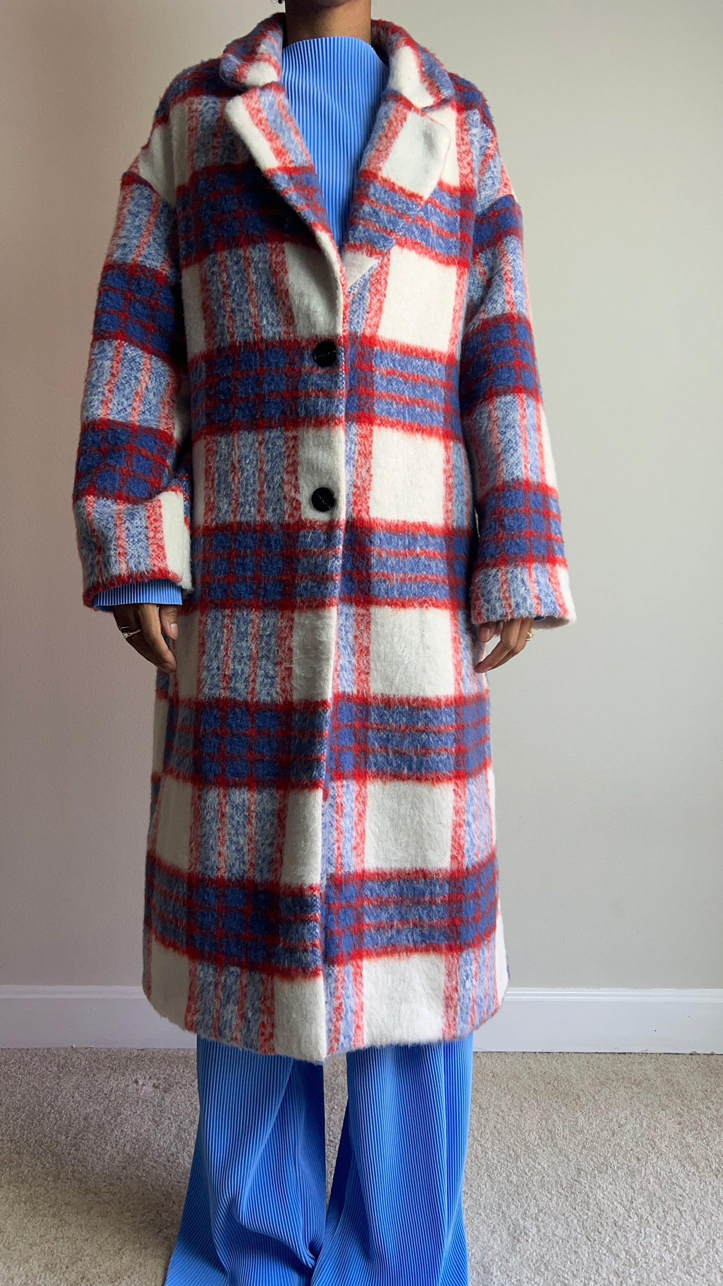 All American Plaid Textured Coat