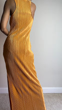 Load image into Gallery viewer, Sun Kissed Orange Twist Plisse Maxi Dress
