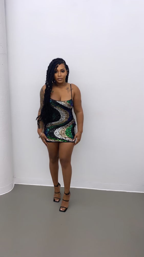 Ride The Wave Sequin Mini Dress