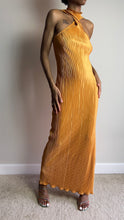 Load image into Gallery viewer, Sun Kissed Orange Twist Plisse Maxi Dress
