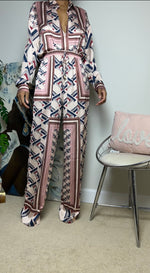 Load image into Gallery viewer, Geo Scarf Print Pant Set
